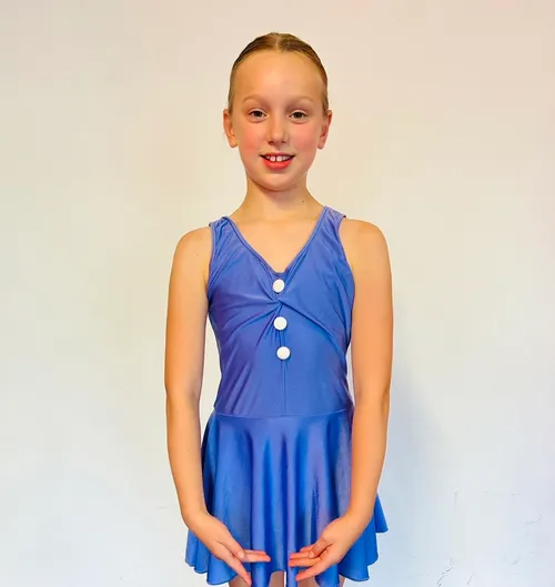 BL052 - PURPLE LYCRA LEOTARD DRESS