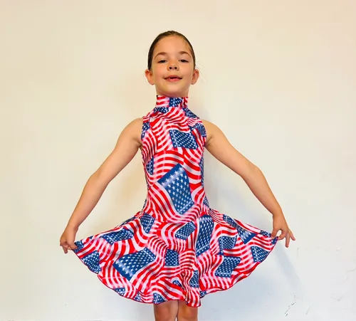 BL019 - USA LEOTARD DRESS