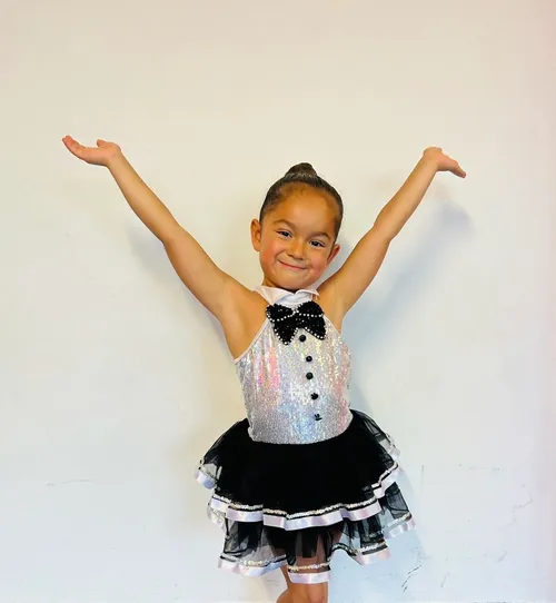 BL005 - BLACK/SILVER BOW TIE TUTU