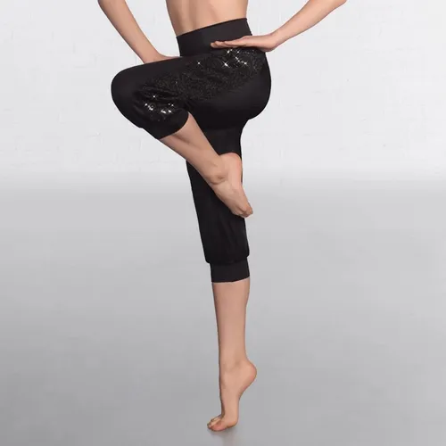 BL167 - BLACK WITH SEQUIN HAREM