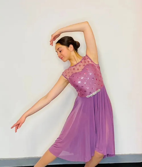 BL026 - DUSKY PINK LYRICAL DRESS