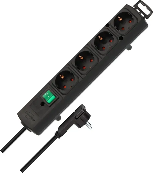 Verlengkabel met 4 stopcontacten & schakelaar (2 meter)