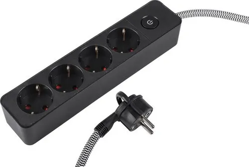 Verlengkabel met vier stopcontacten (3 meter)