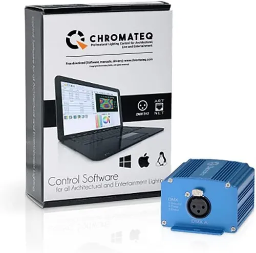 Chromateq Lighting Control Software with laptop 