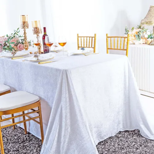 Rectangular velvet tablecloths