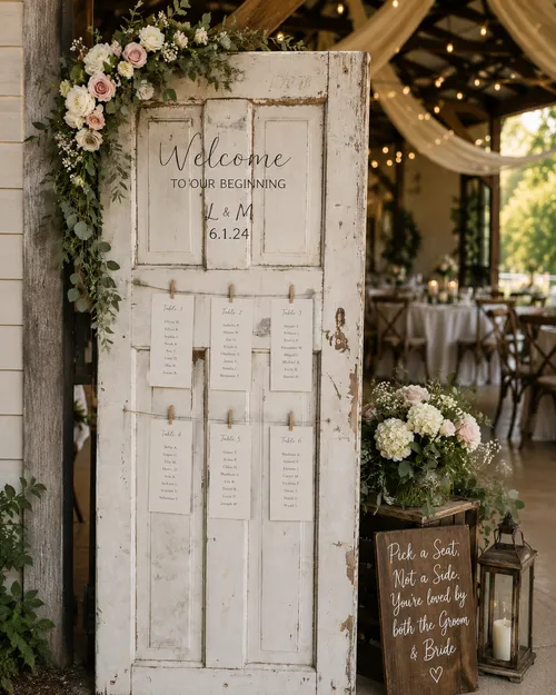 White Antique Decorative Wooden Door