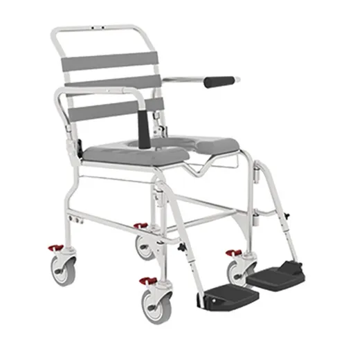 Mobile Shower Commode with Swing Away Footrest
