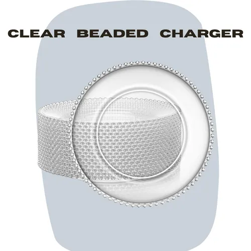Clear Beaded Charger