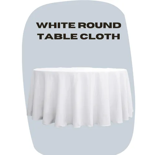 White Round Tablecloth