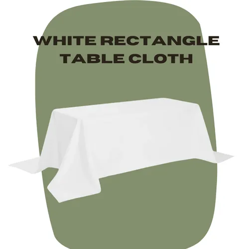 White Rectangle Table Cloth