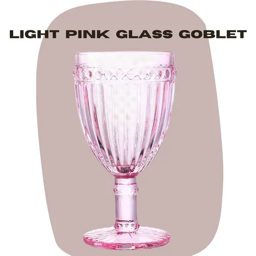 Light Pink Glass Goblet