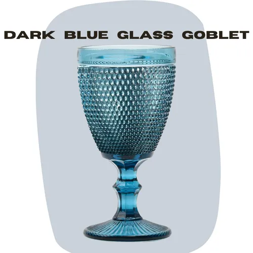 Dark Blue Glass Goblet