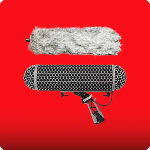 RODE Blimp Windshield and Rycote Shock Mount Suspension System for Shotgun Microphones