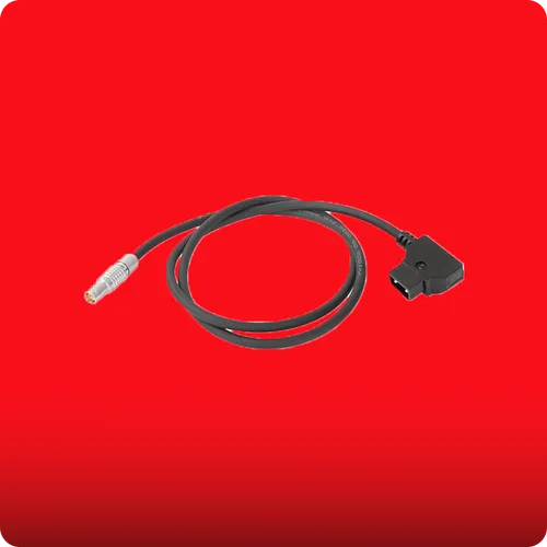 CAMVATE RED Komodo 6K Cinema Camera Coiled Power Adapter Cable Right Angle 2 Pin Female To D-tap