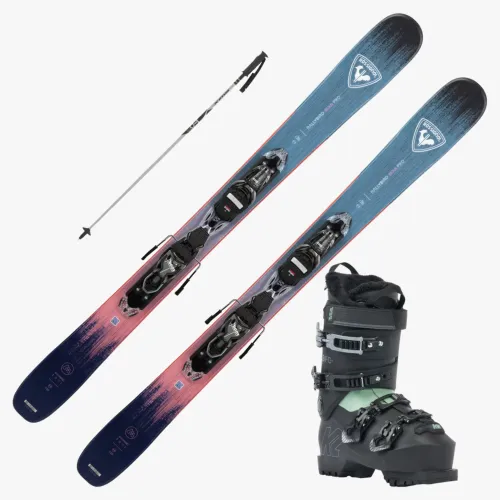 Alpine (Resort/Downhill) Skiing Kit - Incl. Skis, Bindings, Boots (optional Poles & Helmet)