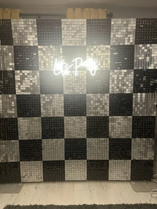 Checkered Shimer Wall - Hire