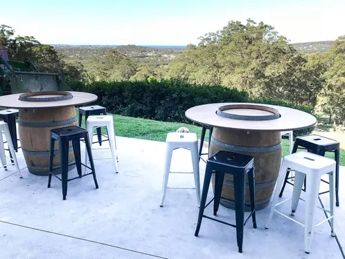Round Table Top 1.2m Diameter (Table Top Only) Must be hired with Wine Barrels (Extra)