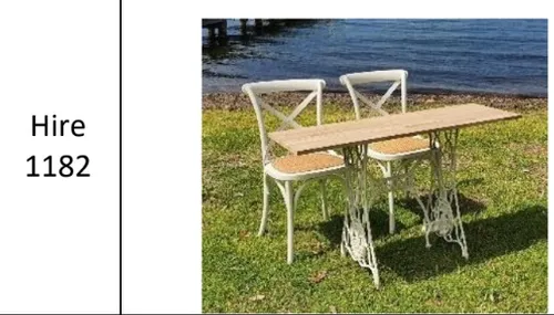 Singer Sewing Table & 2 Chairs Prop or signing table