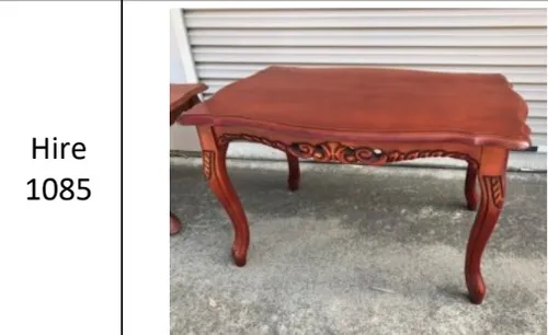 Wooden Coffee Table Carved Detail