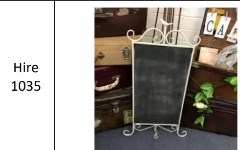 Small Metal Chalkboard - Cream DIY writing