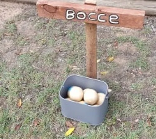 Bocci/ Boules ball game. 6 wooden balls & 1 mini ball (Request for games package price for bulk game order)