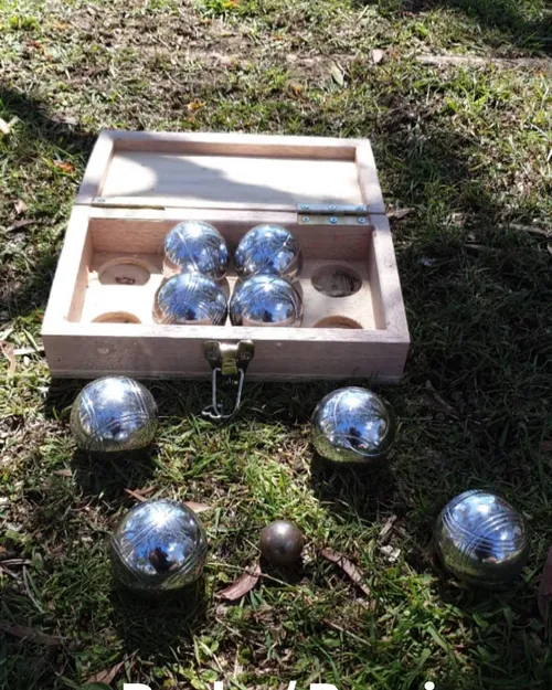 Bocci/ Boules ball game. 6 metal balls & 1 metal mini ball (Request for games package price for bulk game order)