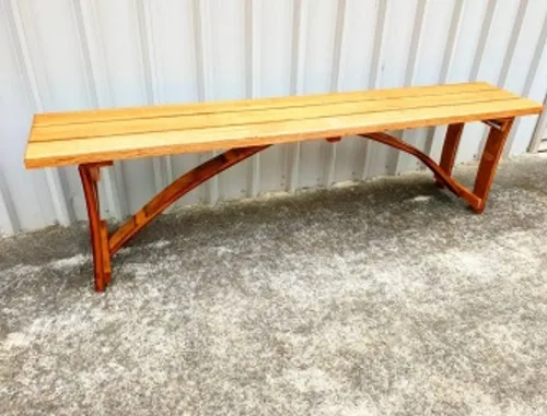 Barrel Stave Bench Seats. 1.8x330x450. Seats 3 comfortably. Delivery only. Same size as 1023 just different seat tops for extra seating option