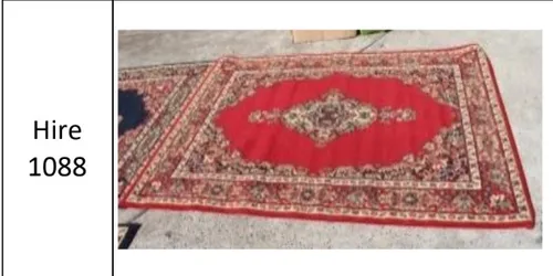 Red Oriental Rug= 160cm x 230cm