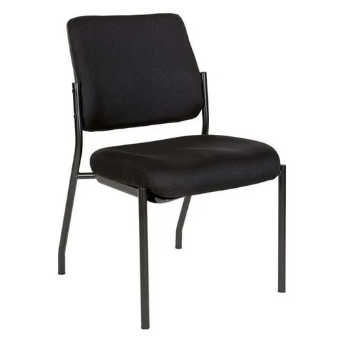 Armless Padded Chair Black