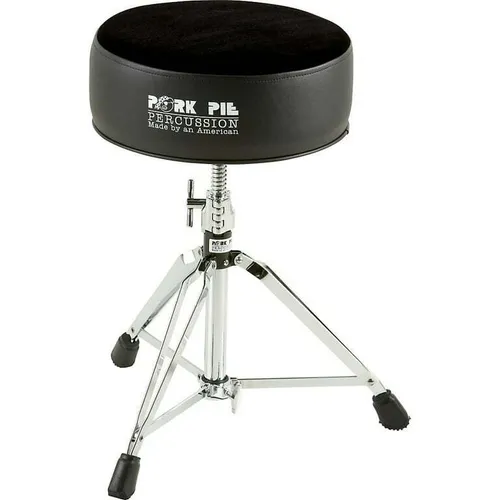 Pork Pie Round Drum Throne Solid Black