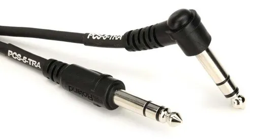 10ft Roland PCS-10-TRA 1/4-inch TRS Male to 1/4-inch TRS Male Right Angle Percussion Trigger Cable