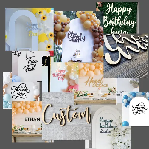 Custom Backdrop Name Signage