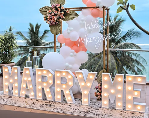 Marryme Marquee Bulb Letters Set
