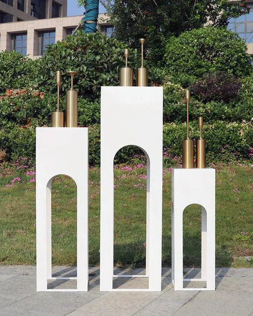 Cake Stand Square Plinth Metal