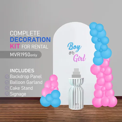 Complete Decoration Setup Kit Gender Reveal