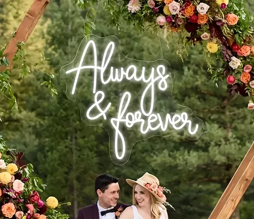 Always & Forever Neon LED Wall Sign