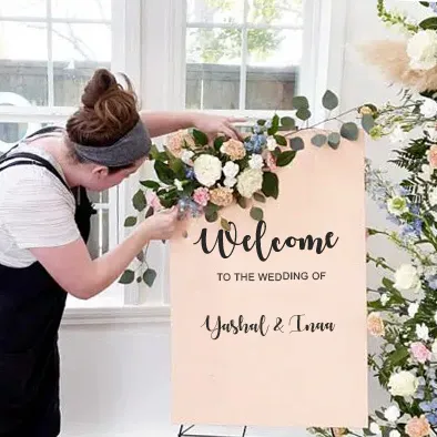 Welcome Board Flowers