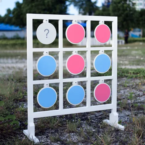 Gender Reveal Tic Tac Toe board