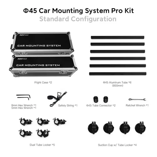 Movmax 45mm Car Mounting System Pro Kit