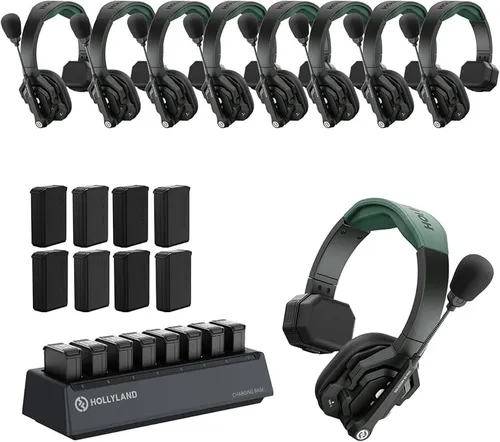 Hollyland Solidcom SE Pro 9S 9-Person Full-Duplex Single-Ear Headset Intercom System (1.9 GHz)