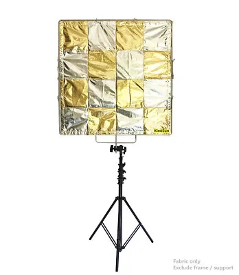 4x4 Gold/Silver Checkerboard Fabric