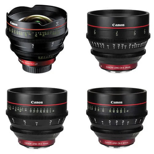 Canon Sumire Prime Lens Set - 4 lenses