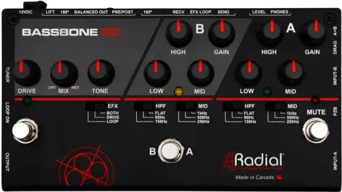 Radial Bassbone OD Bass Preamp and Overdrive Pedal