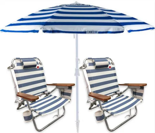 Backpack Chairs and Umbrella Set
