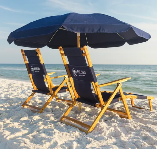 Beach Chairs and Umbrella