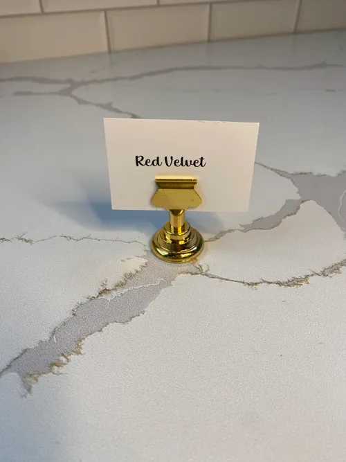 Gold Metal Place Card Holder