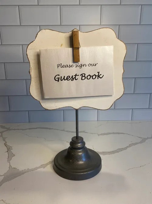Pedestal Sign with Clip