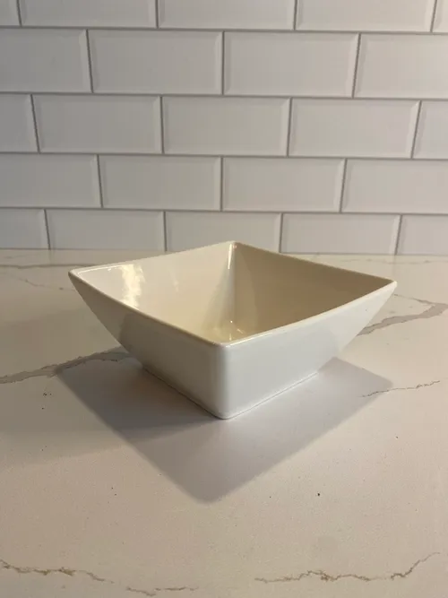 Small Square White Bowl