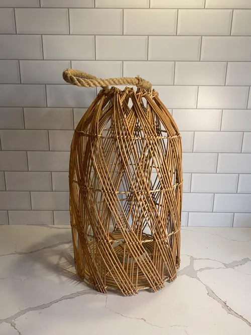 Tall Natural Wicker Lantern