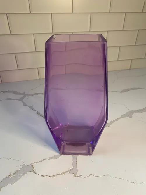 Large Square Purple Vase